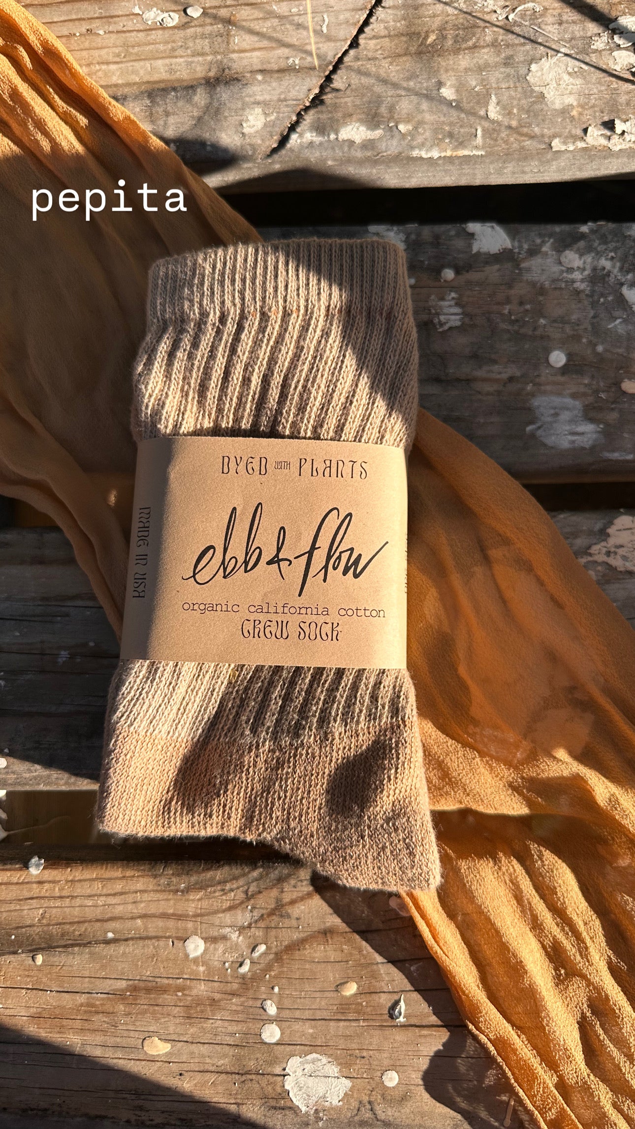 Organic Cotton Crew Sock - Plant Dyed ꩜ 7 Colors