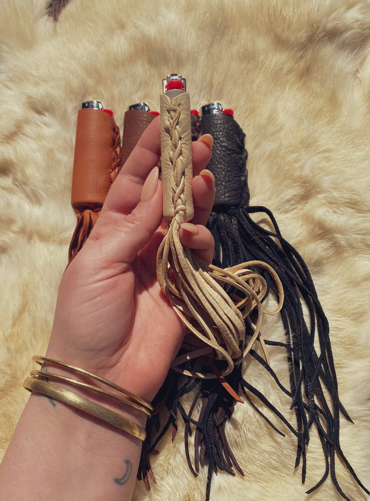 Buckskin Fringe Lighter Case
