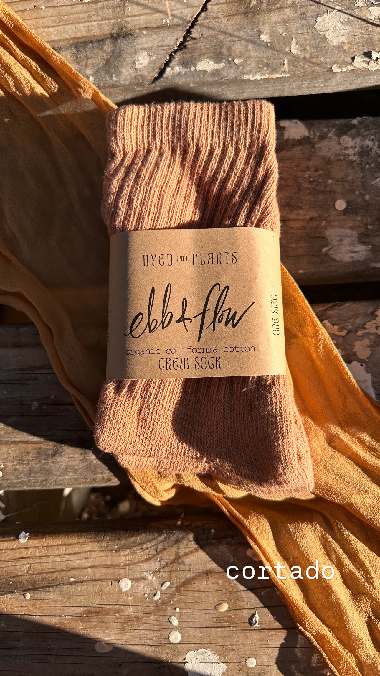Organic Cotton Crew Sock - Plant Dyed ꩜ 7 Colors