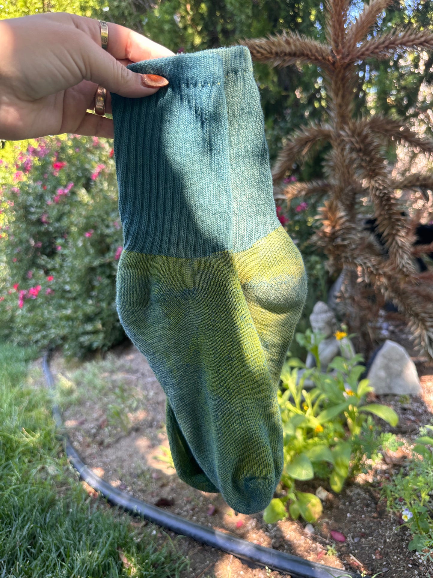 Organic Cotton Crew Sock - Plant Dyed ꩜ 7 Colors