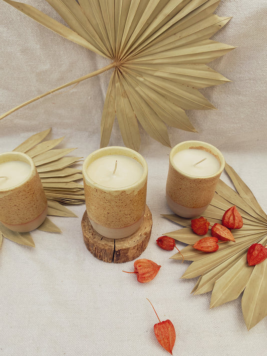 ALMOST GONE! Matte Sun Stoneware Candle .:. Amber x Sandalwood