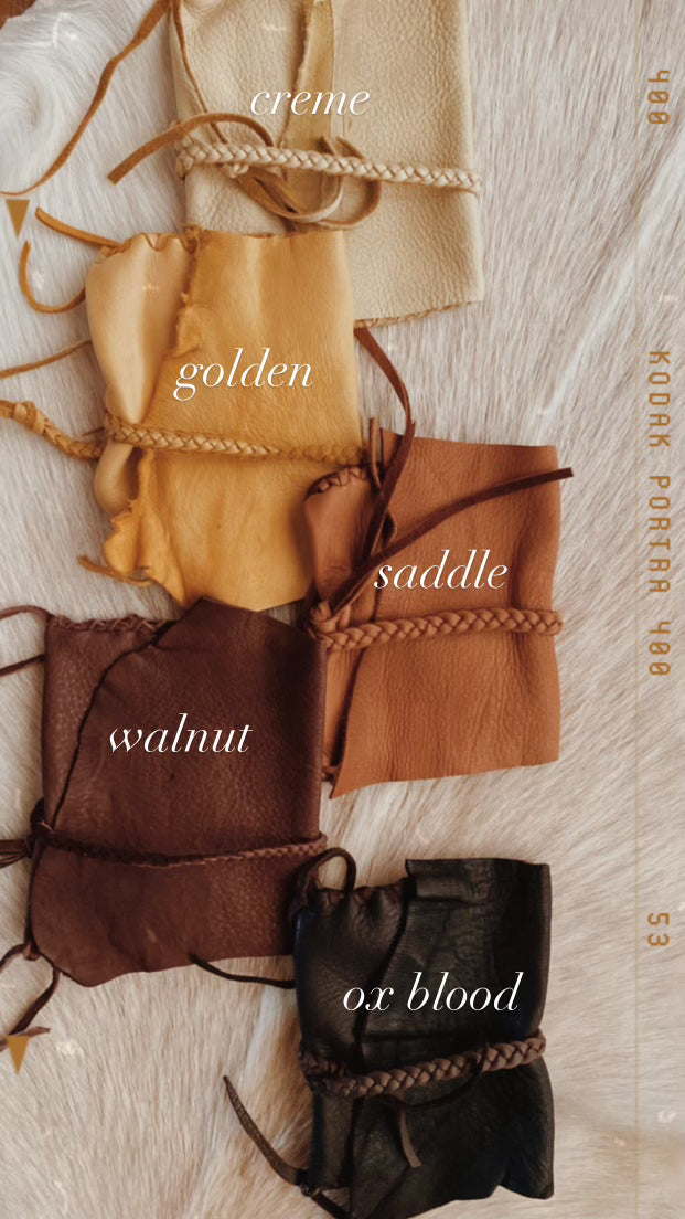 Leather Rollerball Medicine Set - Buckskin