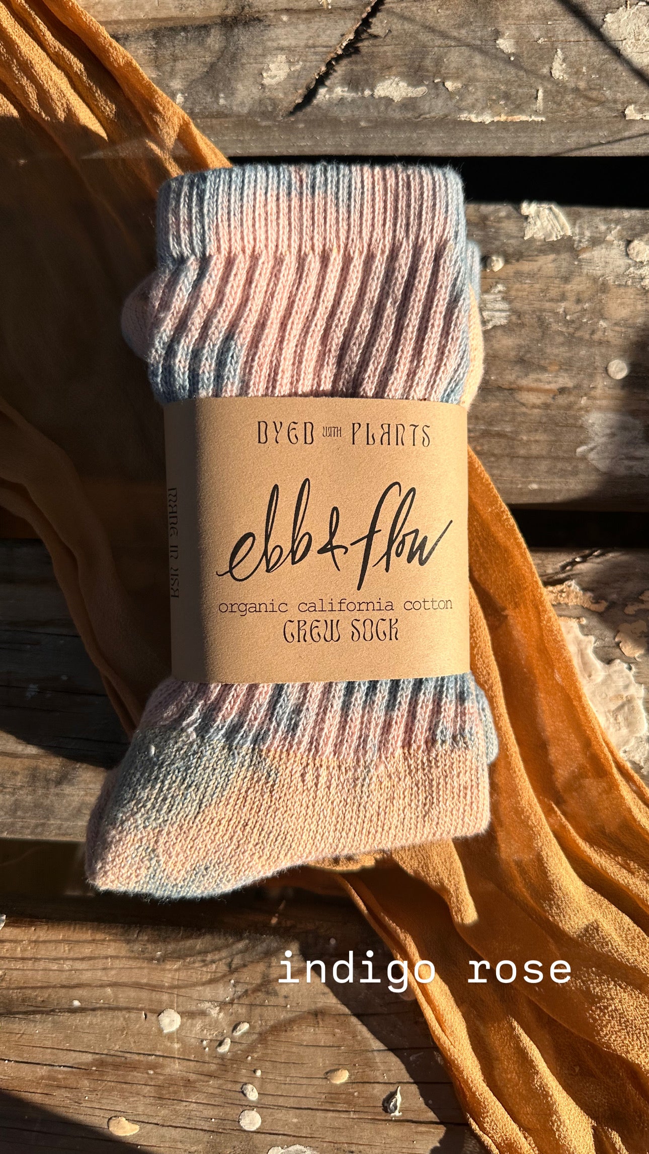 Organic Cotton Crew Sock - Plant Dyed ꩜ 7 Colors