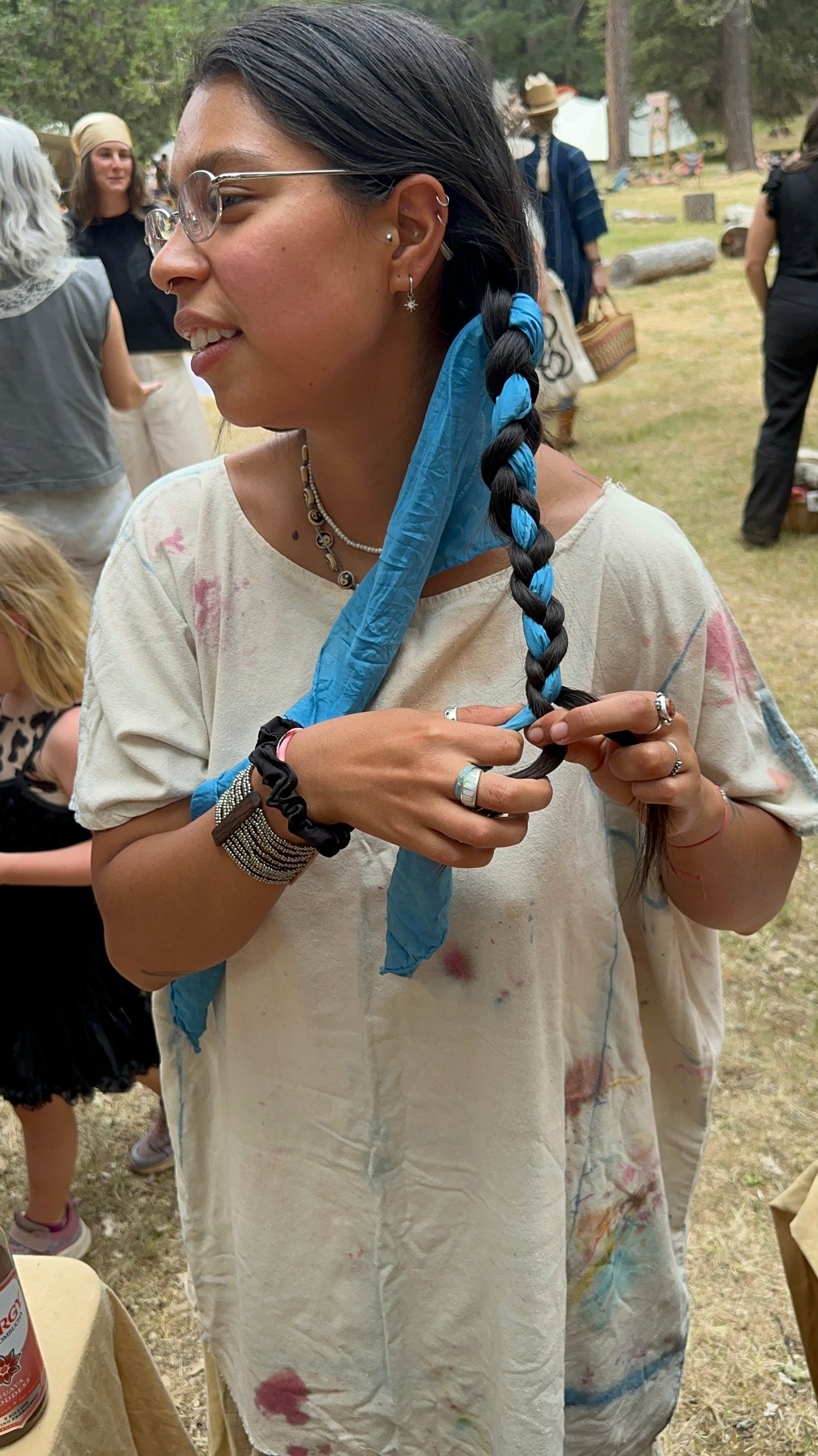 Plant Dyed Silk :. Grande .: scarf, wrap, triangle top, head wrap