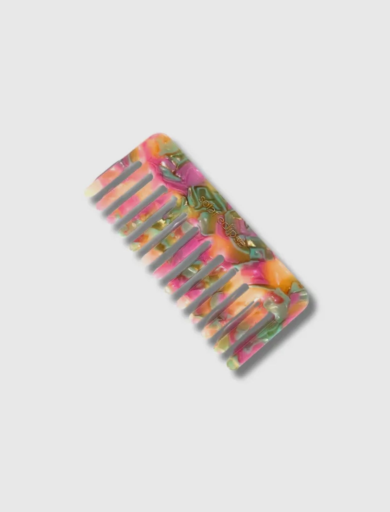 Dentangling Wide-Tooth Acetate Comb - Large - Shell & Wildflower