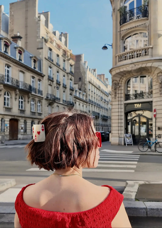 Ace of Hearts - Acetate Claw Clip