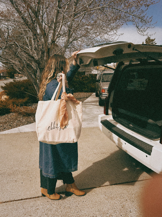 Hemp Ebb & Flow Canvas Tote