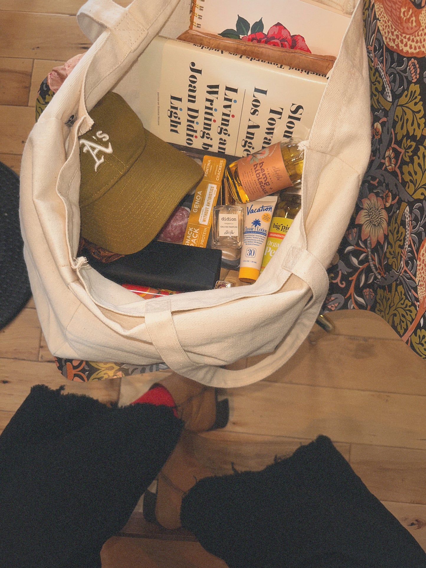 Hemp Ebb & Flow Canvas Tote