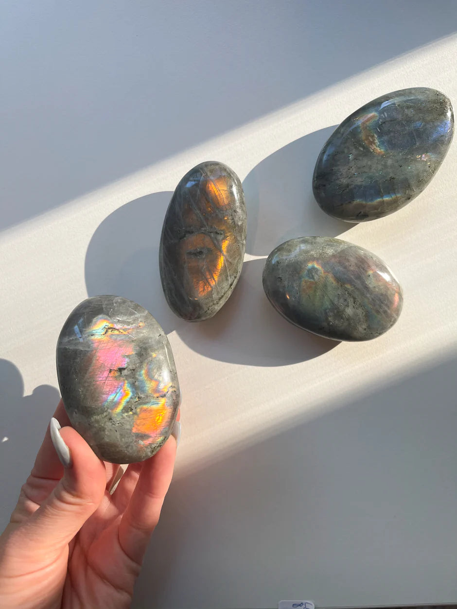 Labradorite Crystal Palm Stone