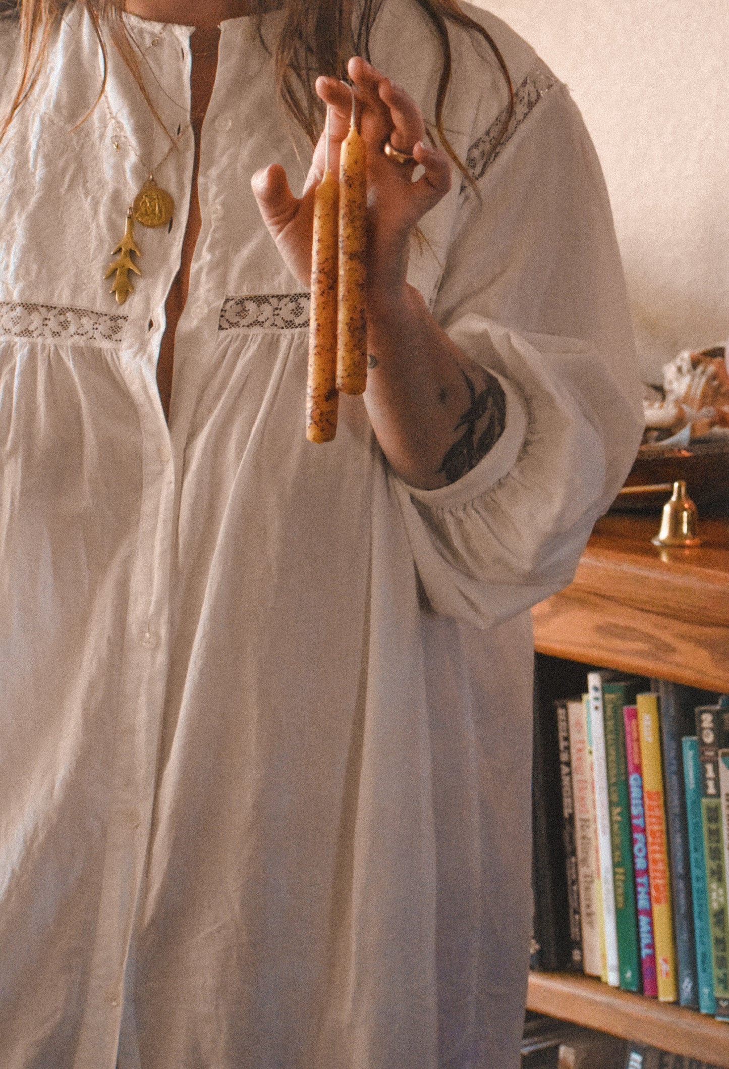 Beeswax + Rose Ritual Taper Candles