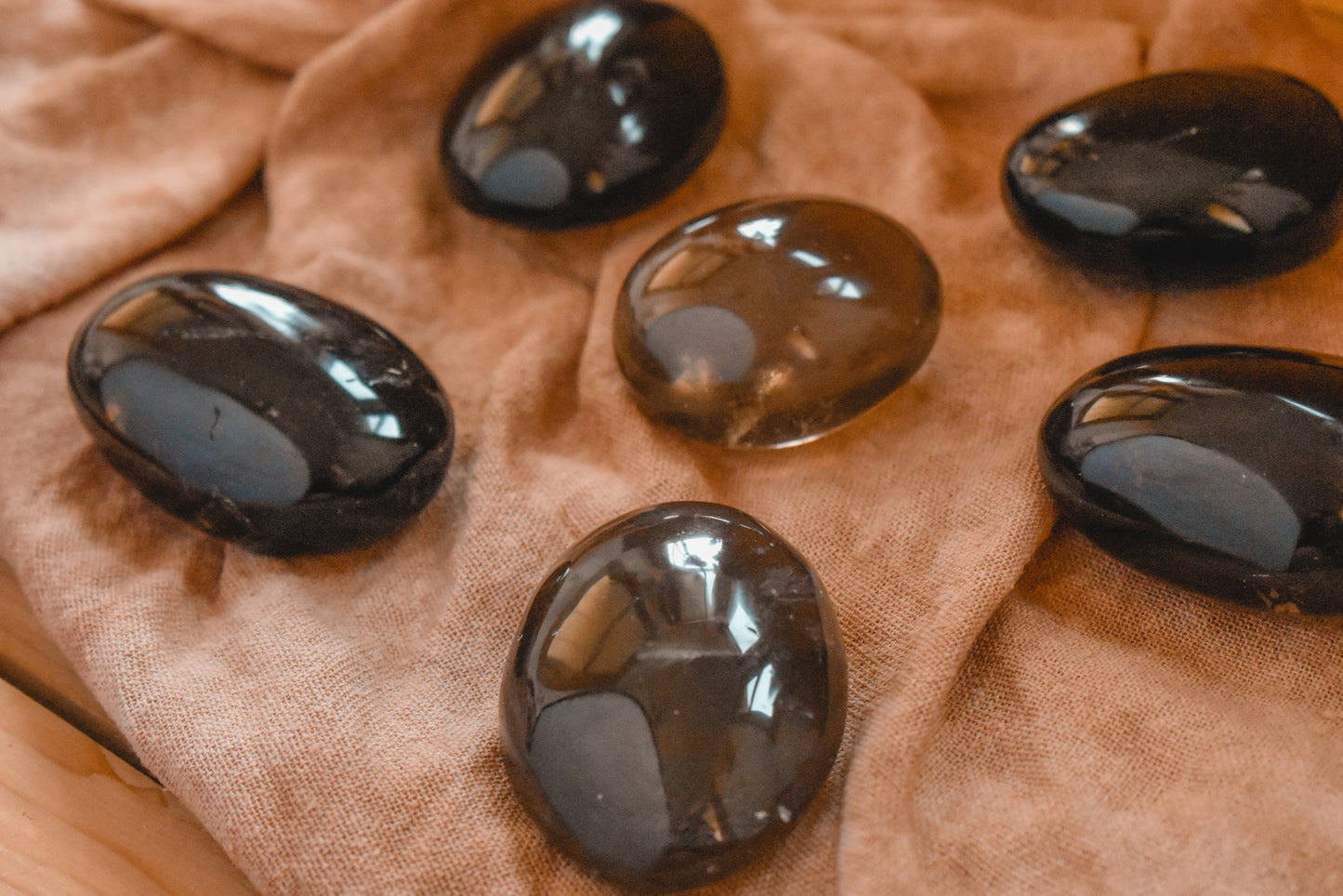 Smoky Quartz Palm Stone