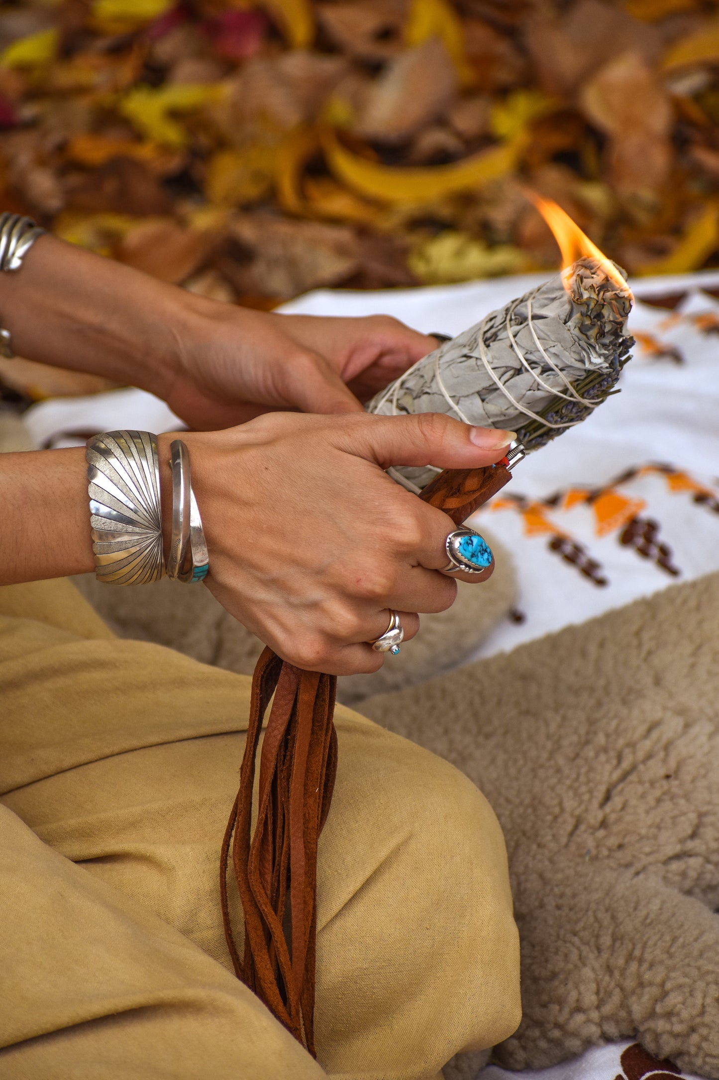 Buckskin Fringe Lighter Case