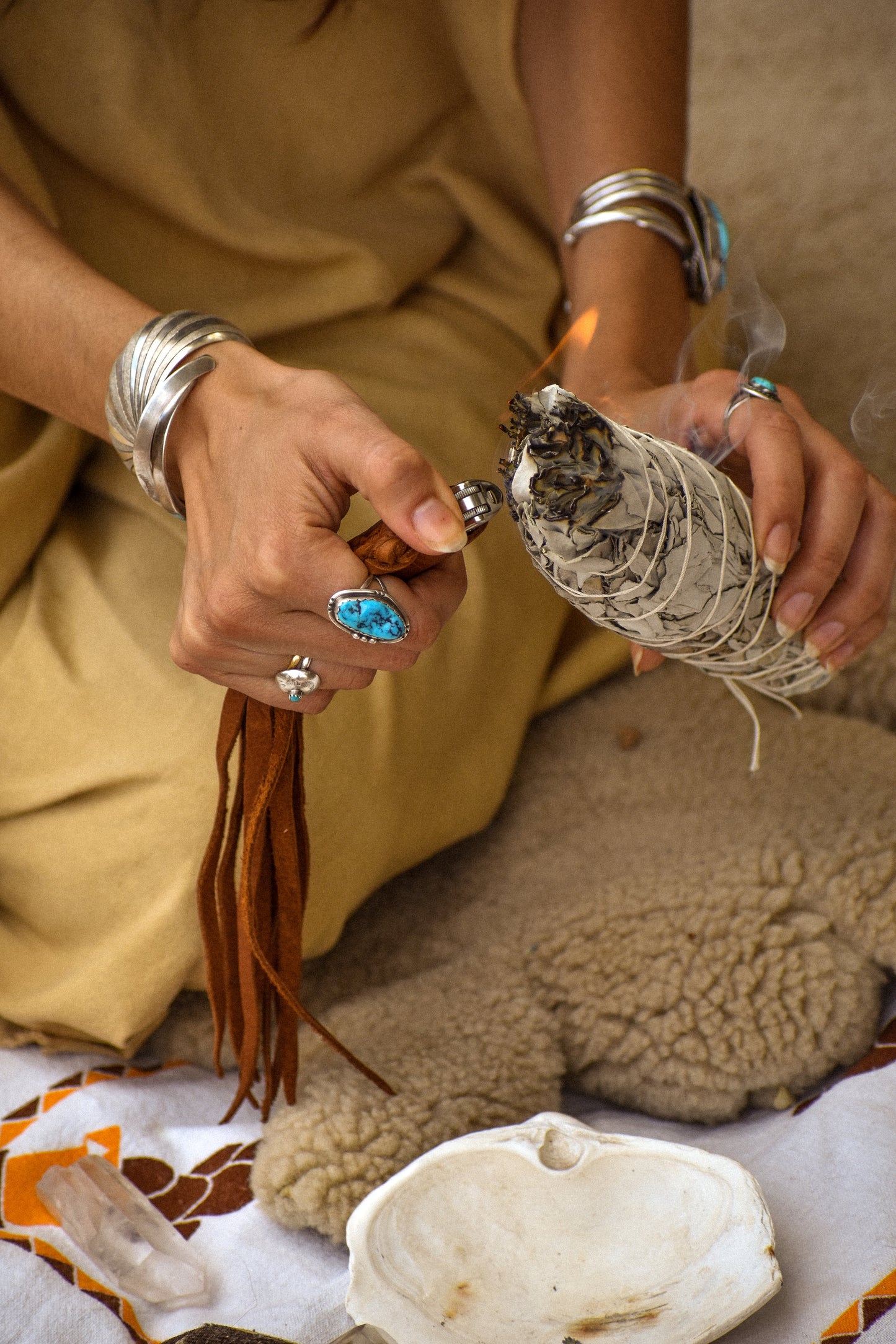 Buckskin Fringe Lighter Case