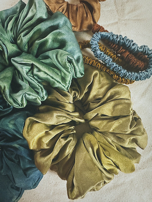 Plant Dyed Silk Scrunchie