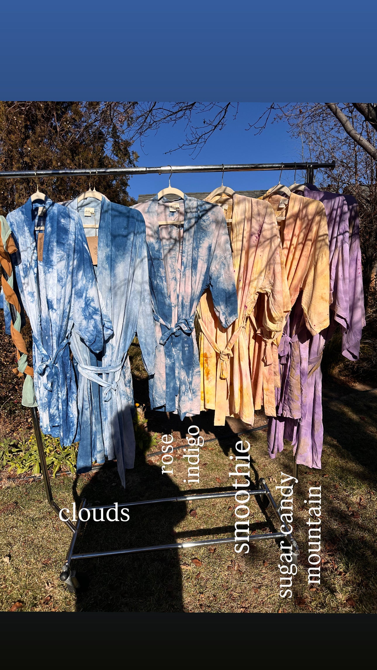 ⋆˚꩜ Cosmos Robe - Plant Dyed ⊹ 6 Colors