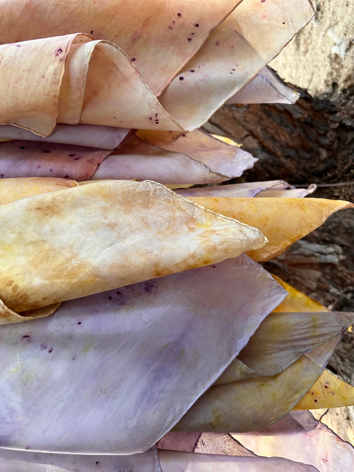 Plant Dyed Silk Bandana