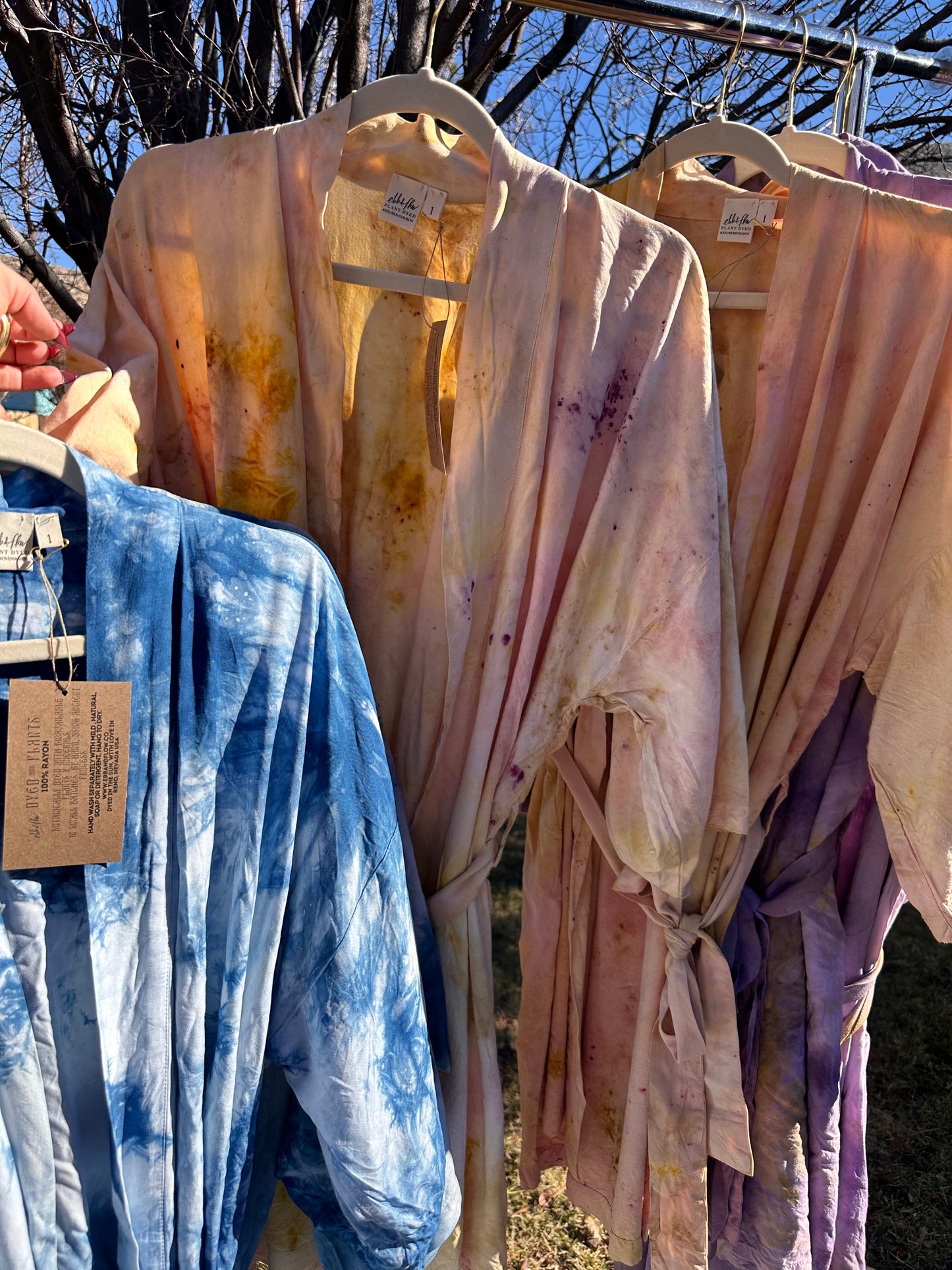 ⋆˚꩜ Cosmos Kimono - Plant Dyed ⊹ 6 Colors