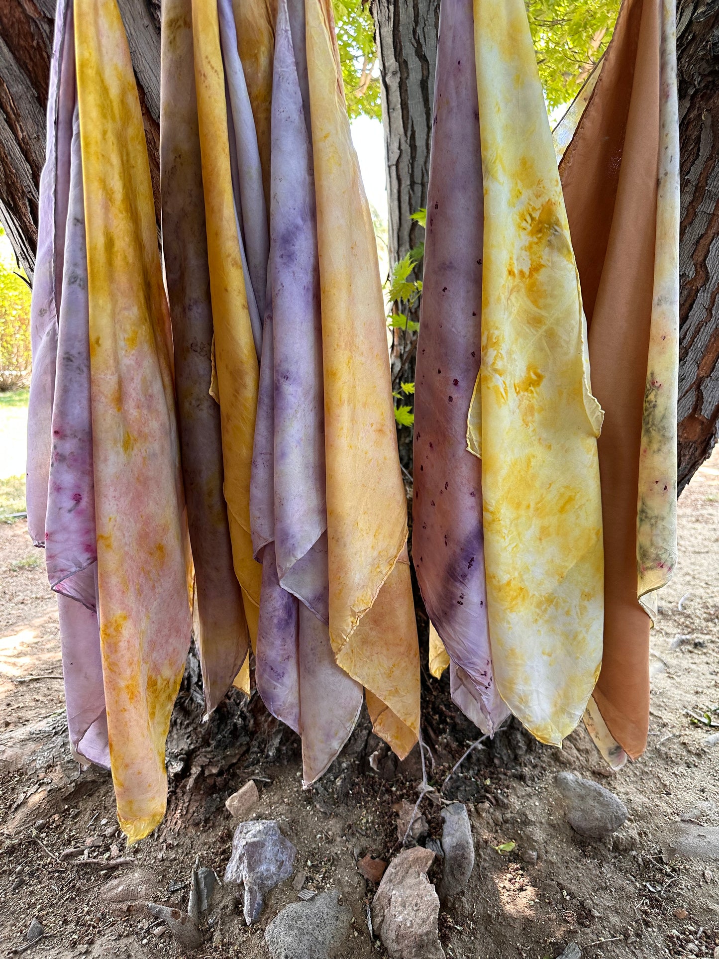 Plant Dyed Silk Bandana