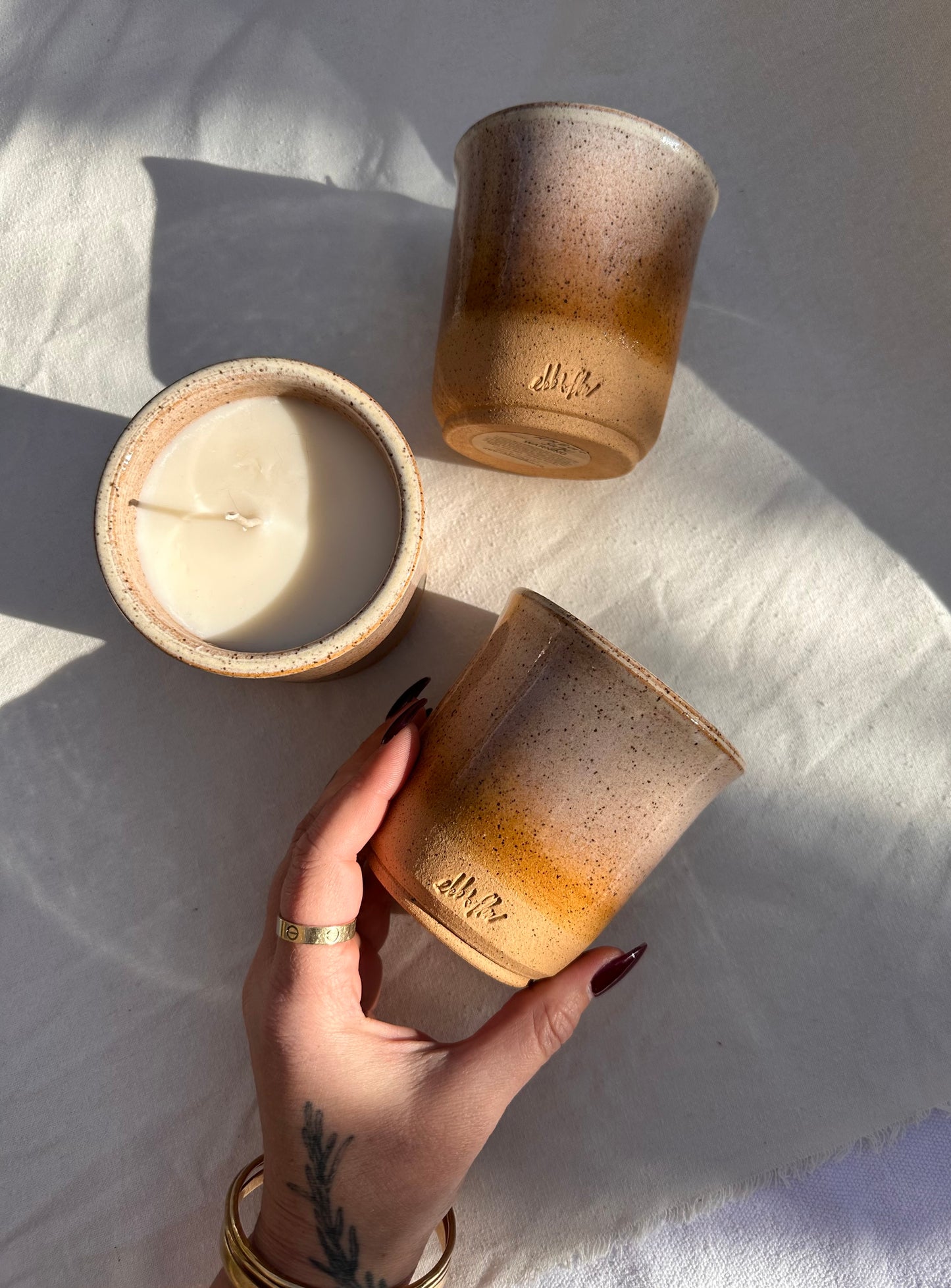 Sand Handcrafted Stoneware Candle .:.
