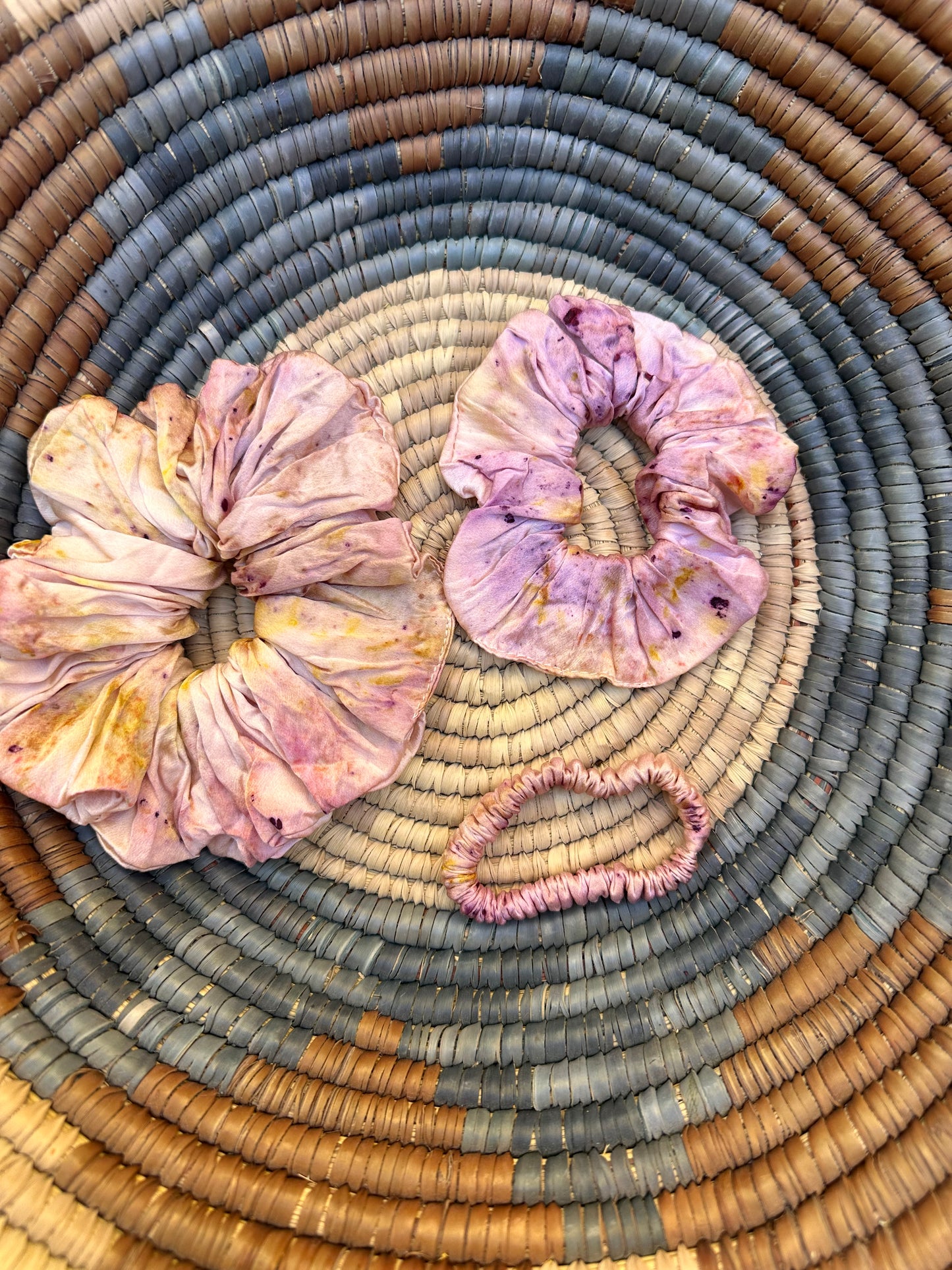 Plant Dyed Silk Scrunchie