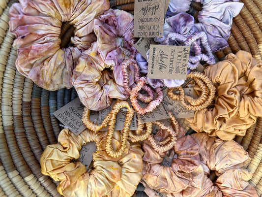 Plant Dyed Silk Scrunchie