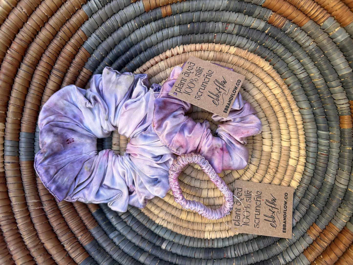 Plant Dyed Silk Scrunchie