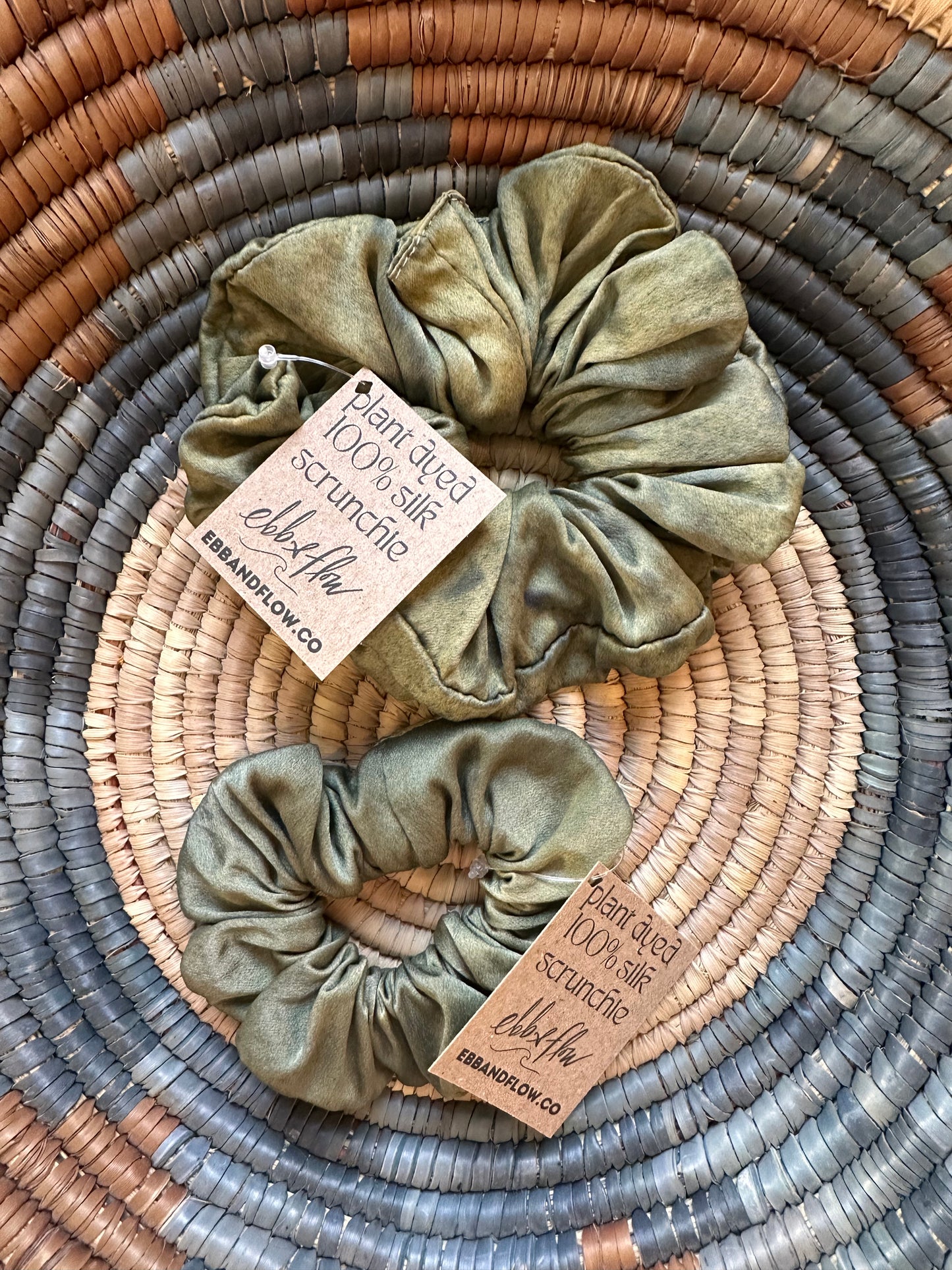 Plant Dyed Silk Scrunchie