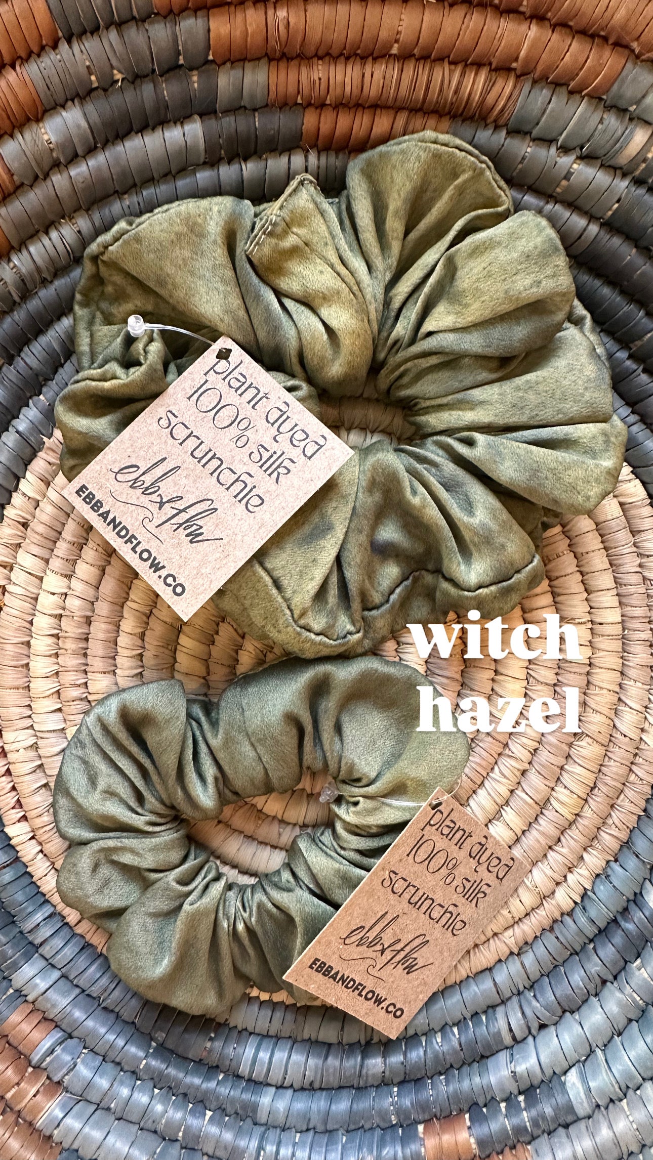 Plant Dyed Silk Scrunchie