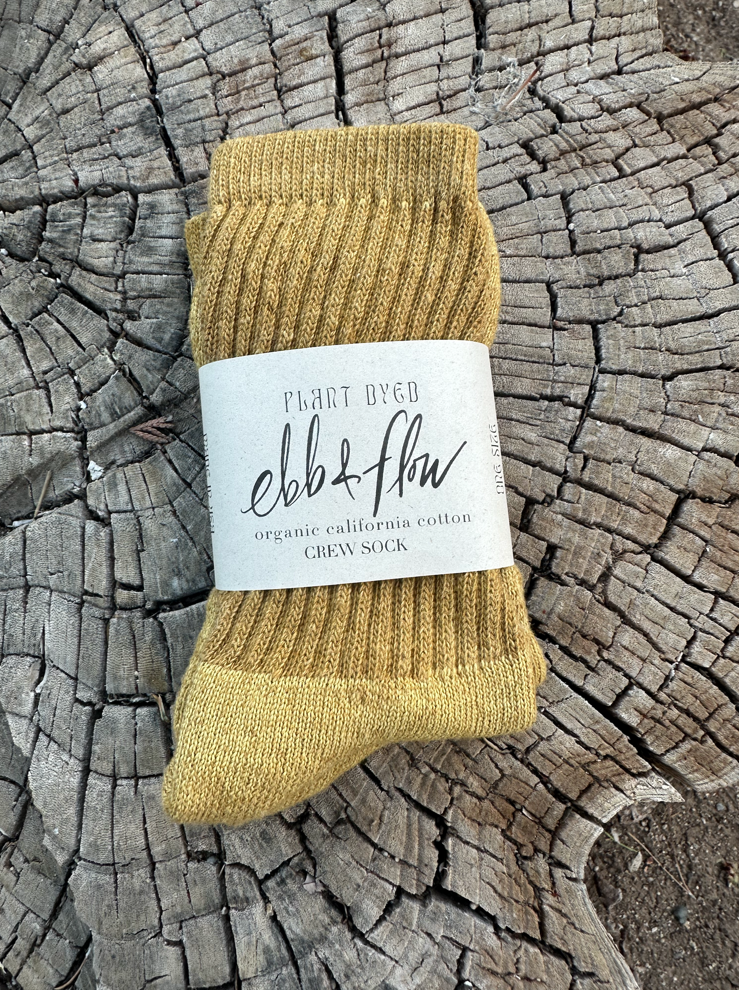 Organic Cotton Crew Sock - Plant Dyed ꩜ 7 Colors