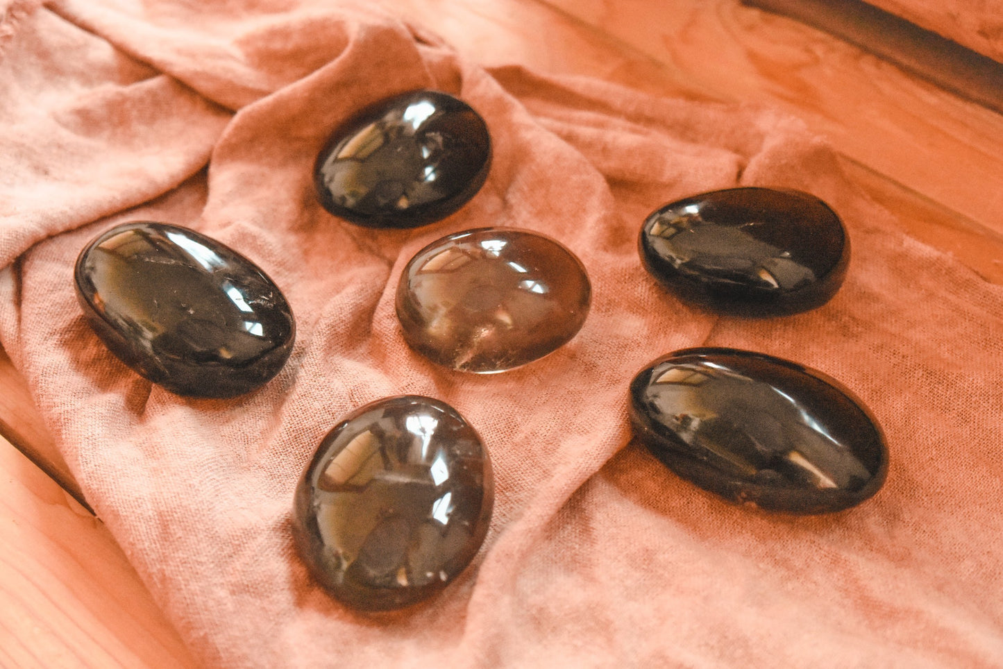 Smoky Quartz Palm Stone